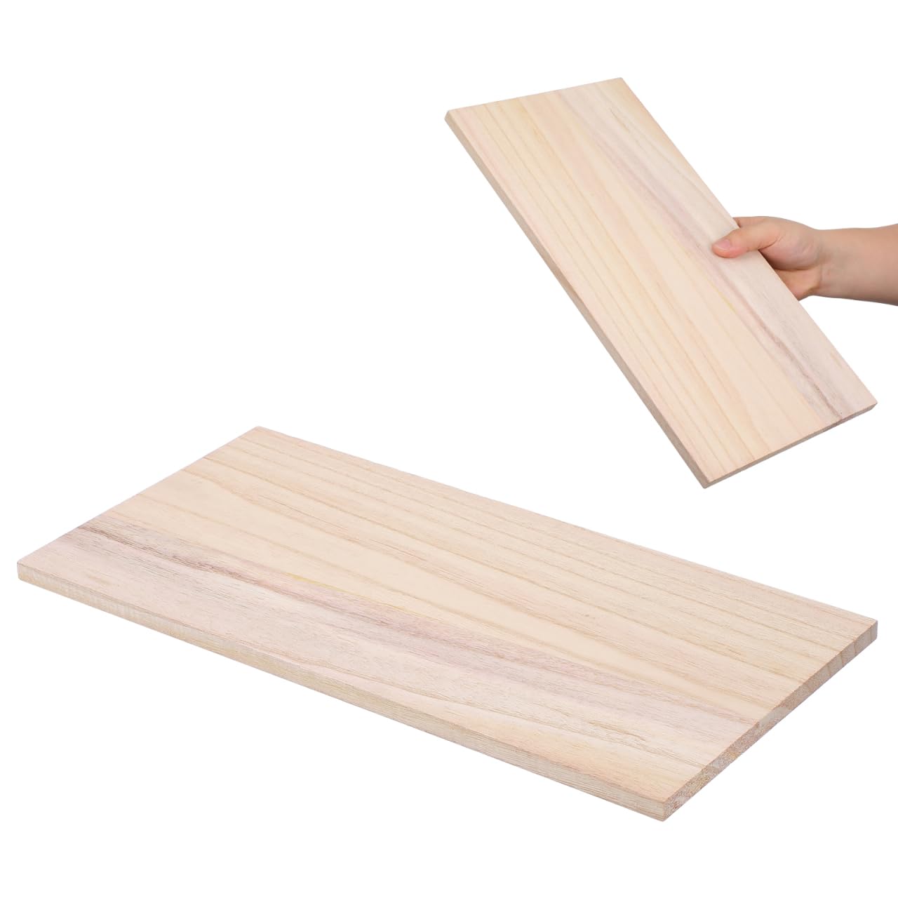 COLLBATH Rectangular Solid Hardwood Board for DIY Wood Projects Furniture Shelving and Wardrobe Divider Plank Sustainable Craft Material for Home Organization
