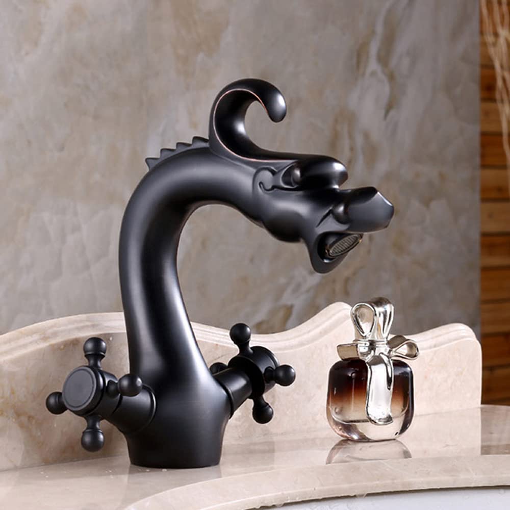 Mitigeur de lavabo vintage Black Dragon pour remplacer un robinet usé par du laiton durable