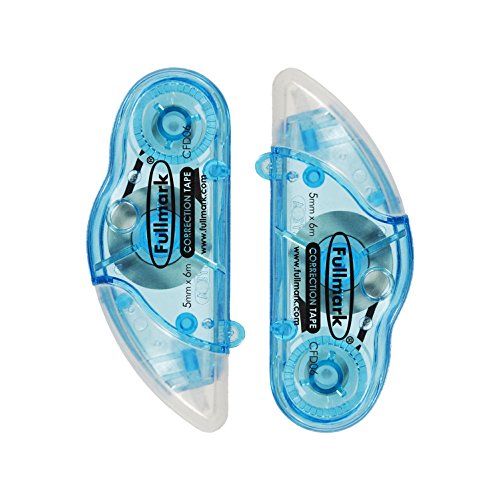 Fullmark Correction Tape White, Clean & Compact, Instant Correction, 0.2" X 236 Inches Each - 5 Pack + Free 5 Pack #TOP4