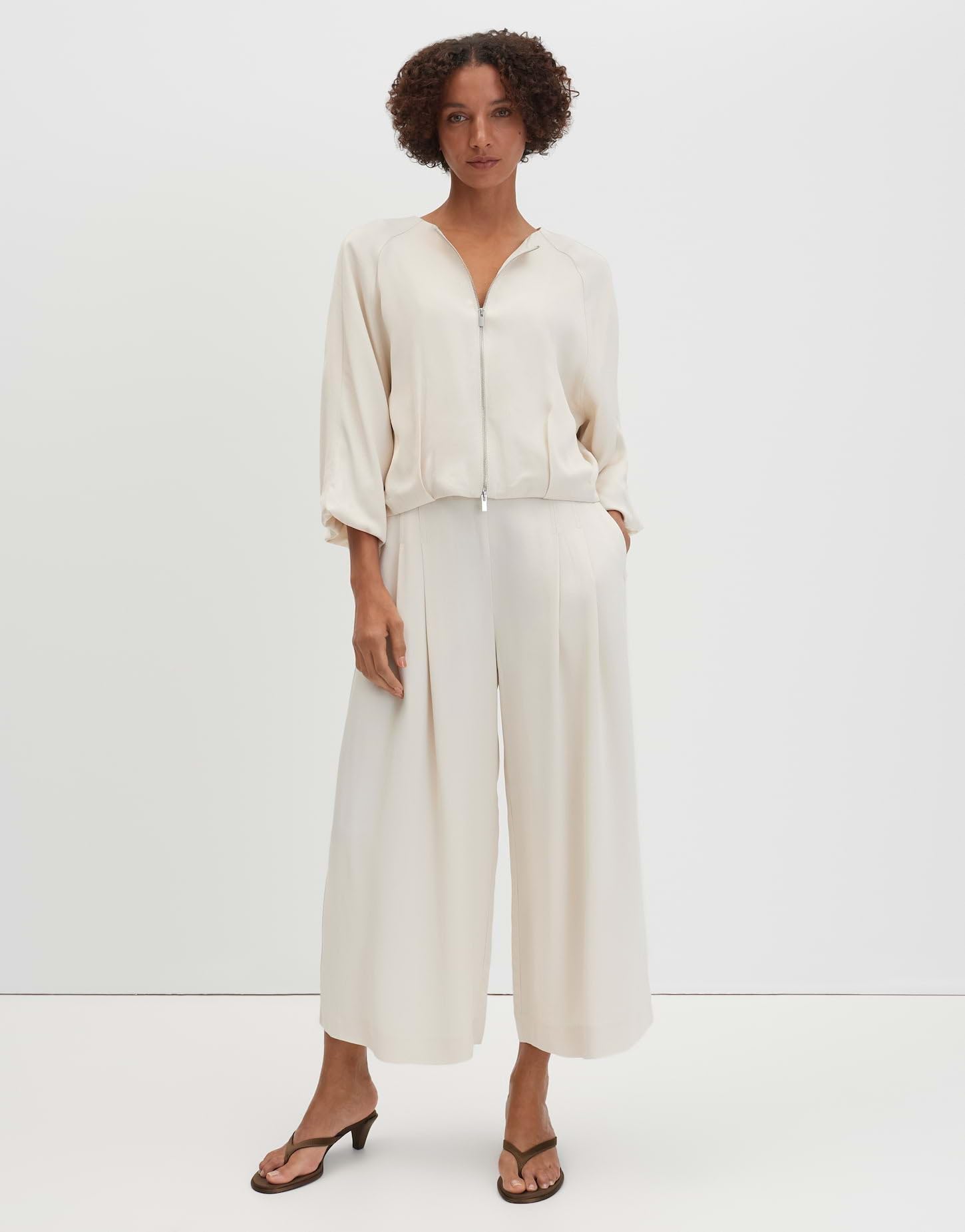 someday Damen Jacke | Leichter Blouson aus fließendem Viskose Crepe