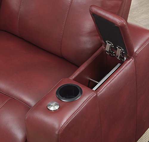 Pulaski Power Home Theatre Recliner, 38.0" L X 39.5" W X 43.0" H, Red