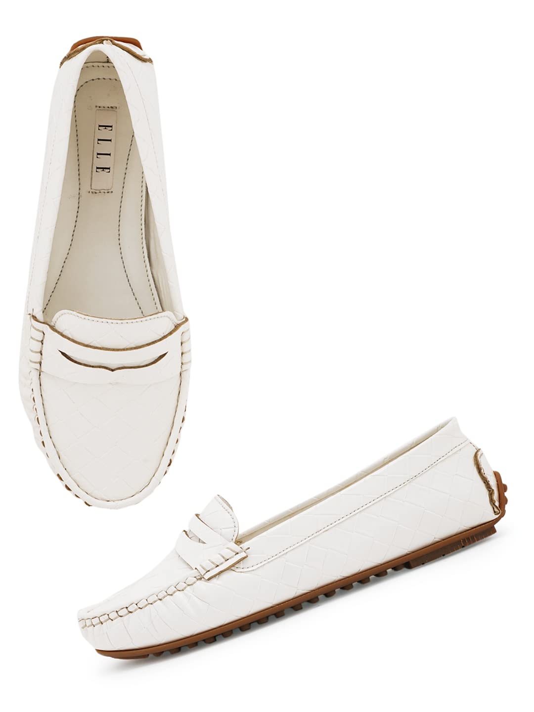 ELLE Womens Off White Loafer (B0BP2CQFYX) Amazon Price History, Amazon Price Tracker