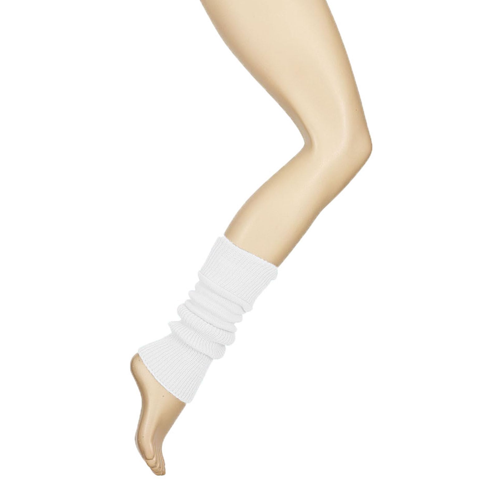 Starlite 38cm White Leg Warmers - No Stirrup