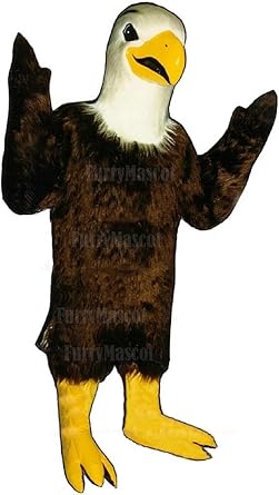 Deluxe Bald Eagle Suit Animal Mascot Costume Party Carnival Mascotte Costumes With Fan Inside the Head