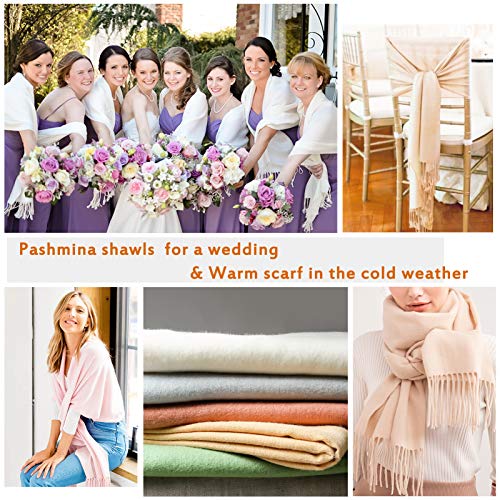 Womens Winter Scarf Cashmere Feel Pashmina Shawl Wraps Soft Warm Blanket Scarves For Women #TOP6