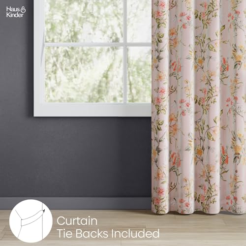 Image of haus & kinder 100% Blackout Door Curtains 7 Feet Long Pack of 1 Door Curtain, 7 Feet Curtain for Door, 100% Room Darkening (Classic Damask, 130 X 213 CM)