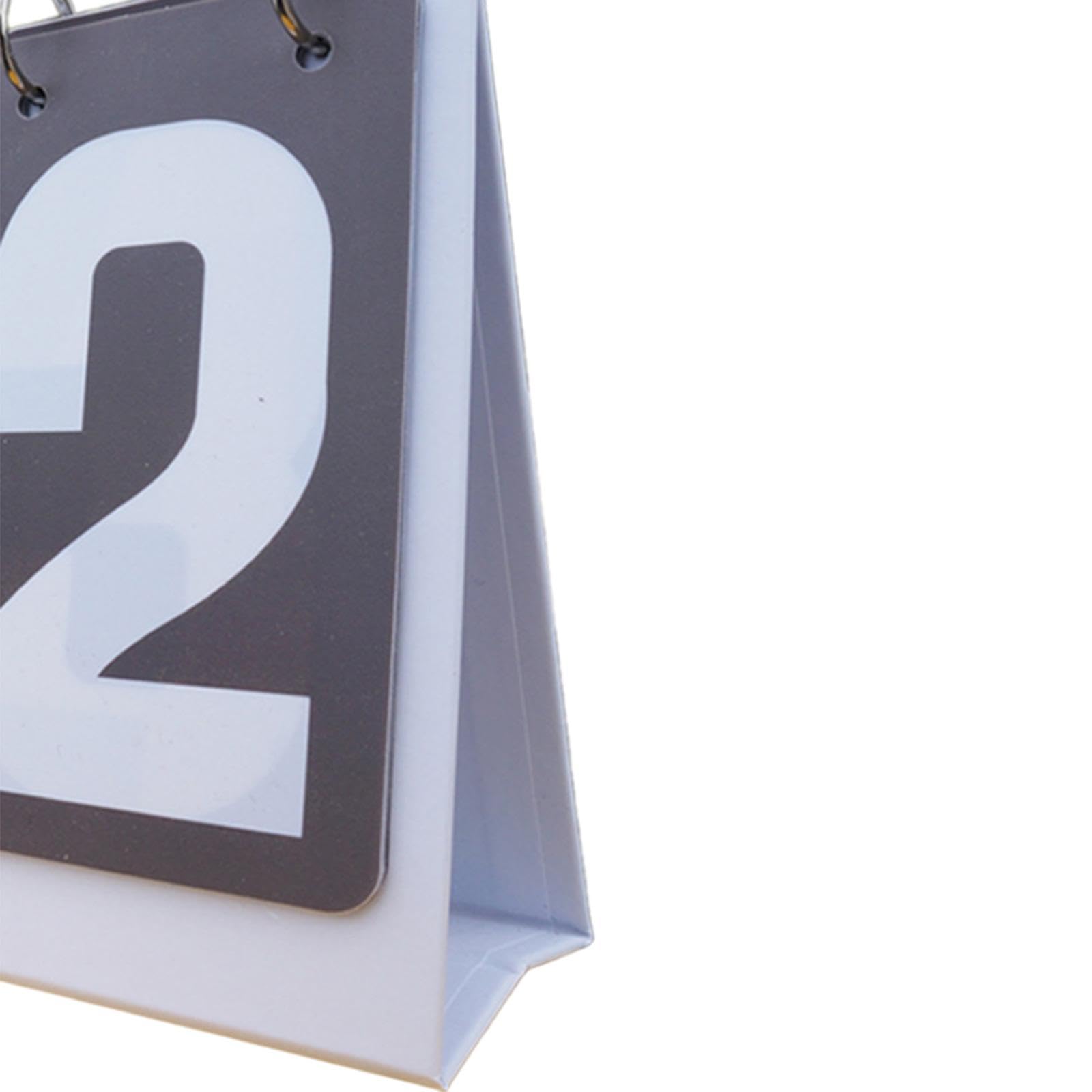 2 Stück Sport Anzeigetafel Tragbare Scoreboards mit Doppelreihe Klappzahlen aus PVC PP Stabiler Edelstahlring für Basketball Fußball