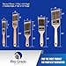 Pro Grade, Paint Brushes, 5-Piece, Paint Brush Set: Flat & Angle Brushes for Latex and Oil Paints, Stains, Interior & Exterior Home Improvement