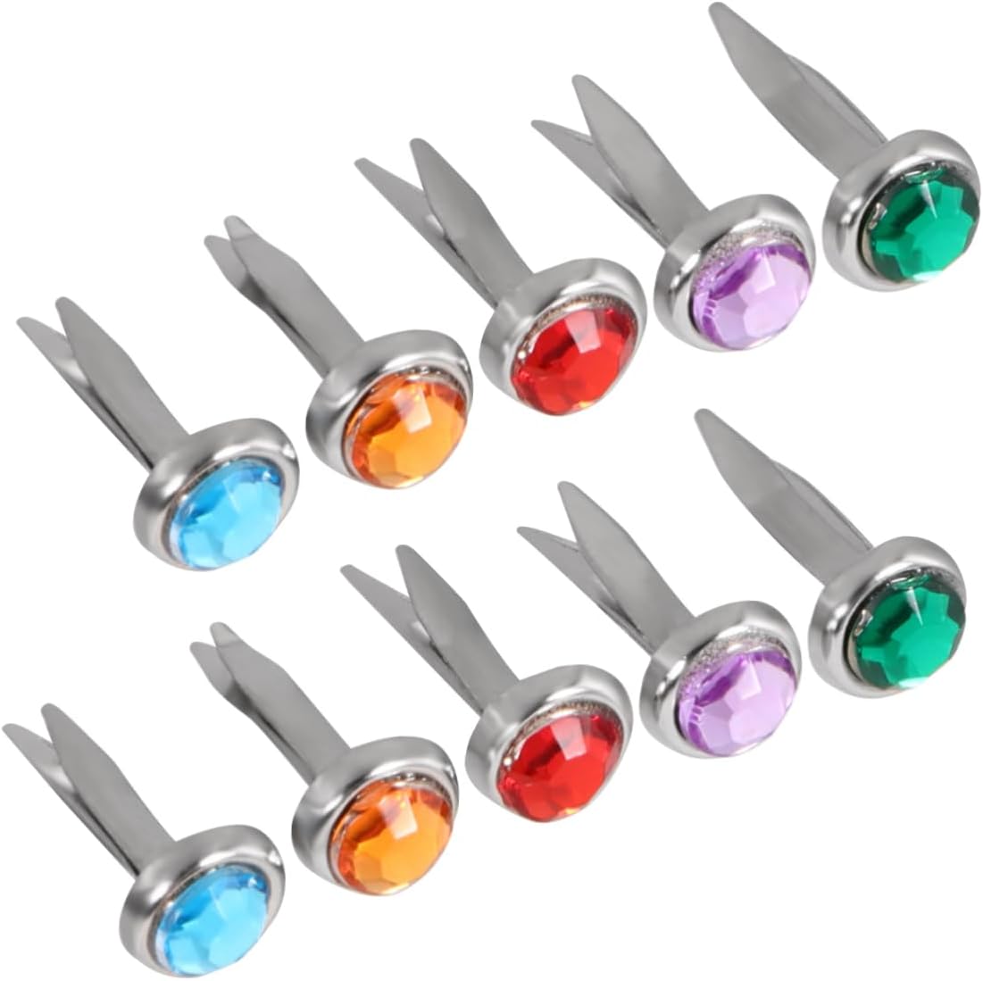 CORHAD Scrapbooking Brads in 50pcs Set Round Fasteners for Crafting DIY Projects Adorable Handmade Nails