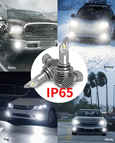 Lasfit 9145 H10 9140 Led Fog Light Bulbs Fanless, Flip Chips 4000Lm 6000K Cool White, Non Polarity, All In One Halogen Replacement For Fog Lights, Plug And Play, Pack Of 2 #TOP6