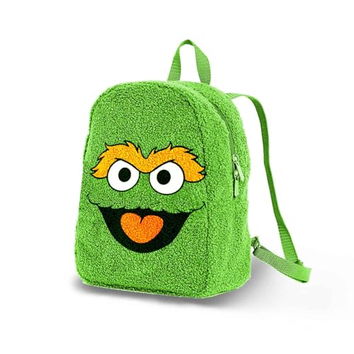 KARACTERMANIA Barrio Sésamo Oscar Face Mochila Plush, Verde 22 x 27 cm, Capacidad 7 L