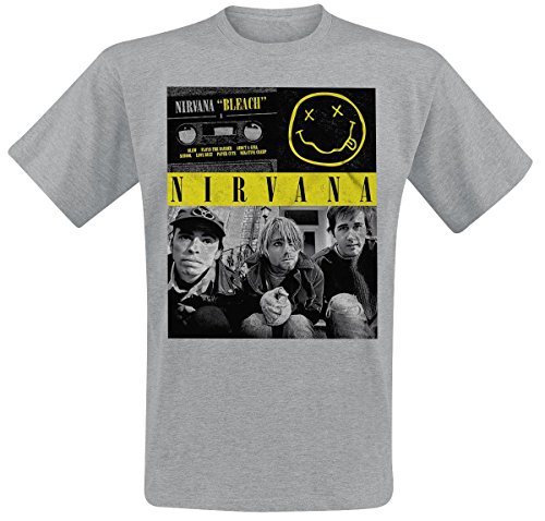 T-shirt Nirvana Bleach gris chiné M : trouvez enfin le style vintage parfait