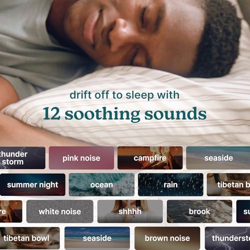 image for Homedics Sleep Better Portable Sound Machine, Night Light,12 Soothing 