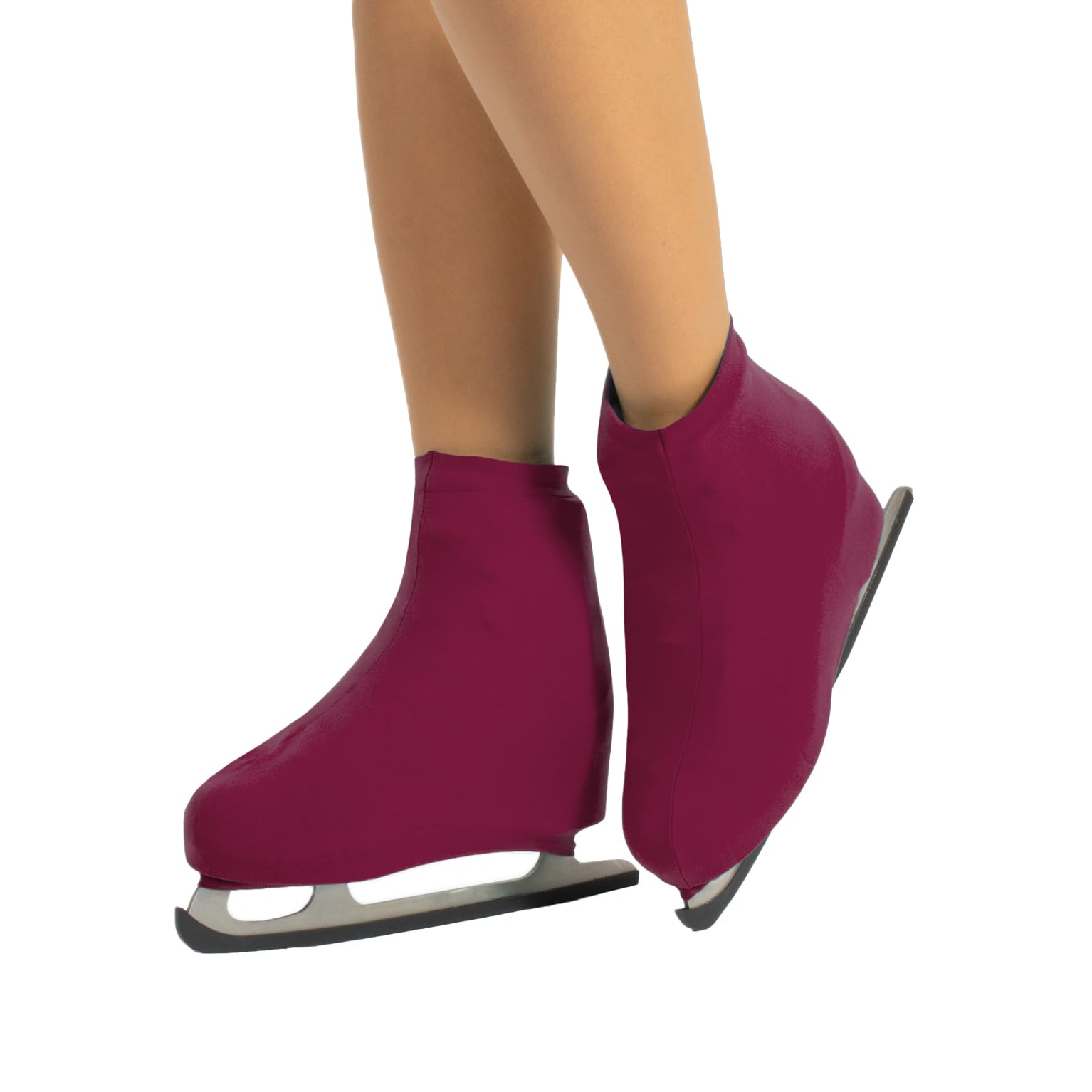 CALZITALY Pack 1/2 Pairs Skate Boot Covers for Roller and Ice Skating, Woman and Girl, 70 DEN, Portwine, Size 10-13, Made in Italy
