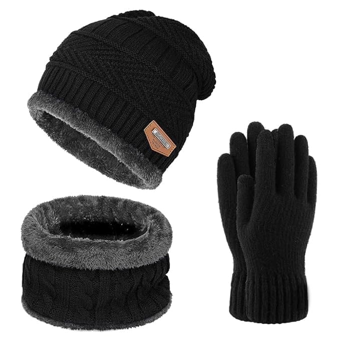 Woolen Winter Cap for Women & Men in Winter for Thermal Wear Stylish Soft Caps for Boys & Girls for Warm Wear Head hat Garam Topaa cap's Breathable Lightweight Windproof with Hand Gloves-image-17