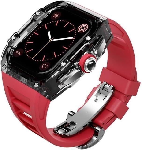 Kit de modificación estilo RM para Apple Watch de 44mm y 45mm contra golpes cotidianos