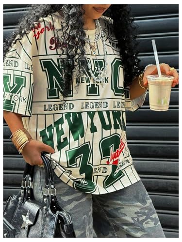 SOLY HUX Women's Y2k Graphic T-Shirts Drop Shoulder Short Sleeve Baggy Tee Tops Streetwear4