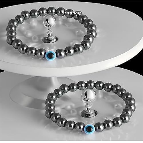 Image of Honbon Fancy Designer Beads Evil Eye Charms Bracelet,Handmade Unisex Nazar Bracelets,Friendship Band for All -Girls, Boys, Men & Women