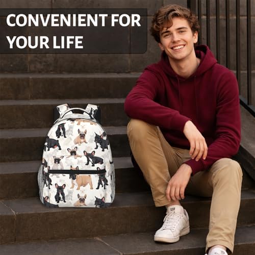 MIEPOS Playful French Bulldog Backpack