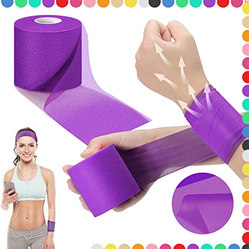 Image of Nuanchu Pre Wrap Athletic Tape 12 Rolls x 30 Yards Prewrap, Assorted Colors | Pre Wrap Elastic Tape, 2.75 inch x 30 Yards, Foam Underwrap for Wrist Ankle Hand Hair Knees fingers Sports, Running Soccer Hiking