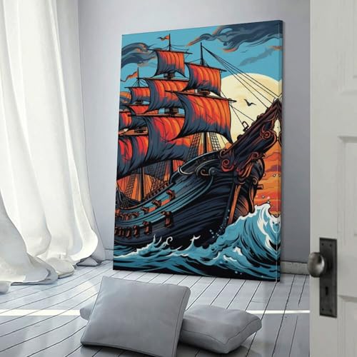 Tableau Bateau pour Murs Vides Solution Décoration Salon Chaleureuse - 3