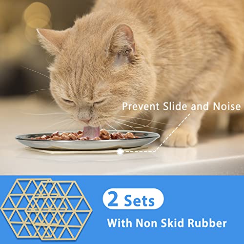Harhana H0015 Stainless Steel Cat Dishes For Food And Water Bowls thumb #1