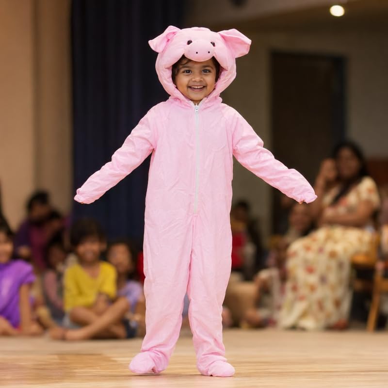 Image of Animal Costume for Kids | Plush Fancy Dress Costume for Boys & Girls |School Fancy Dress, Annual Day, Jungle Theme, Role Play, Halloween & Birthday Party