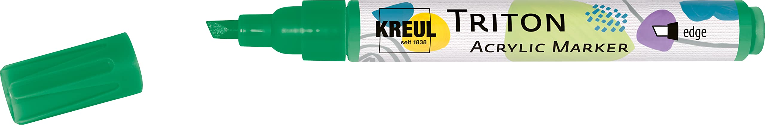 Kreul 17806 – Solo Goya Triton Chisel Tip Acrylic Paint Marker 1 – 4 mm (permanentgrün
