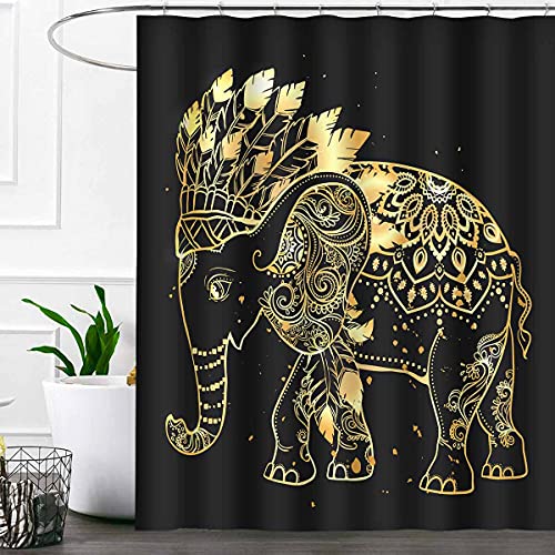 Sddser Bohemian Elephant Shower Curtain, Tribal African Animal Shower Curtains, Indian Aesthetic Bathroom Decor Washable Polyester Shower Curtains With Hooks, 72X72 Inch Ylzysd558 #TOP25