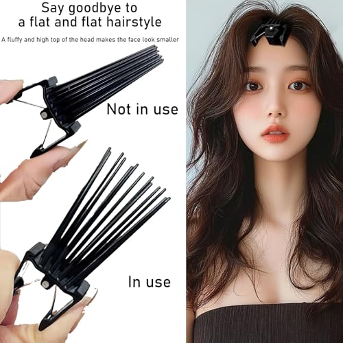 2 Clips Voluminizadores para Cabello Negro y Blanco miniatura 4