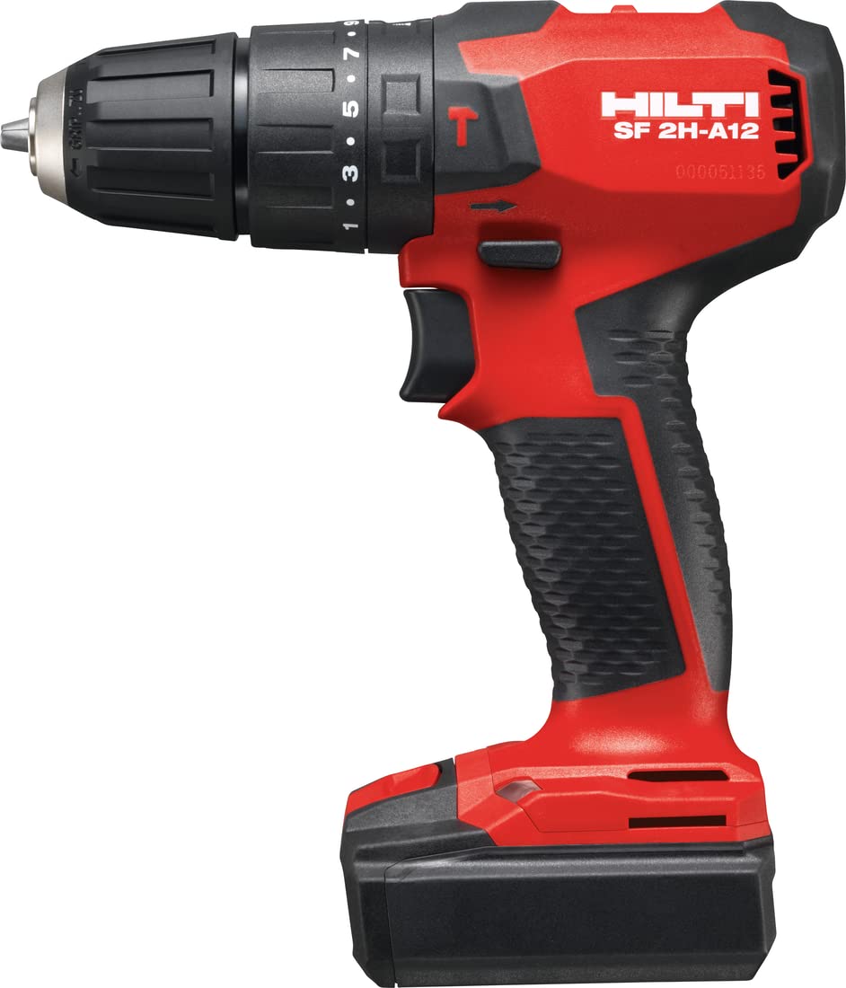 Hilti 2406819 Kit Avvitatore SF 2H-A12 + 2 batterie B 12/2.6 + caricatore C4/12-50 + Set di 6 punte HSS (foratura senza percussioni con avvitamento. Peso 0,87 kg. Include valigetta)