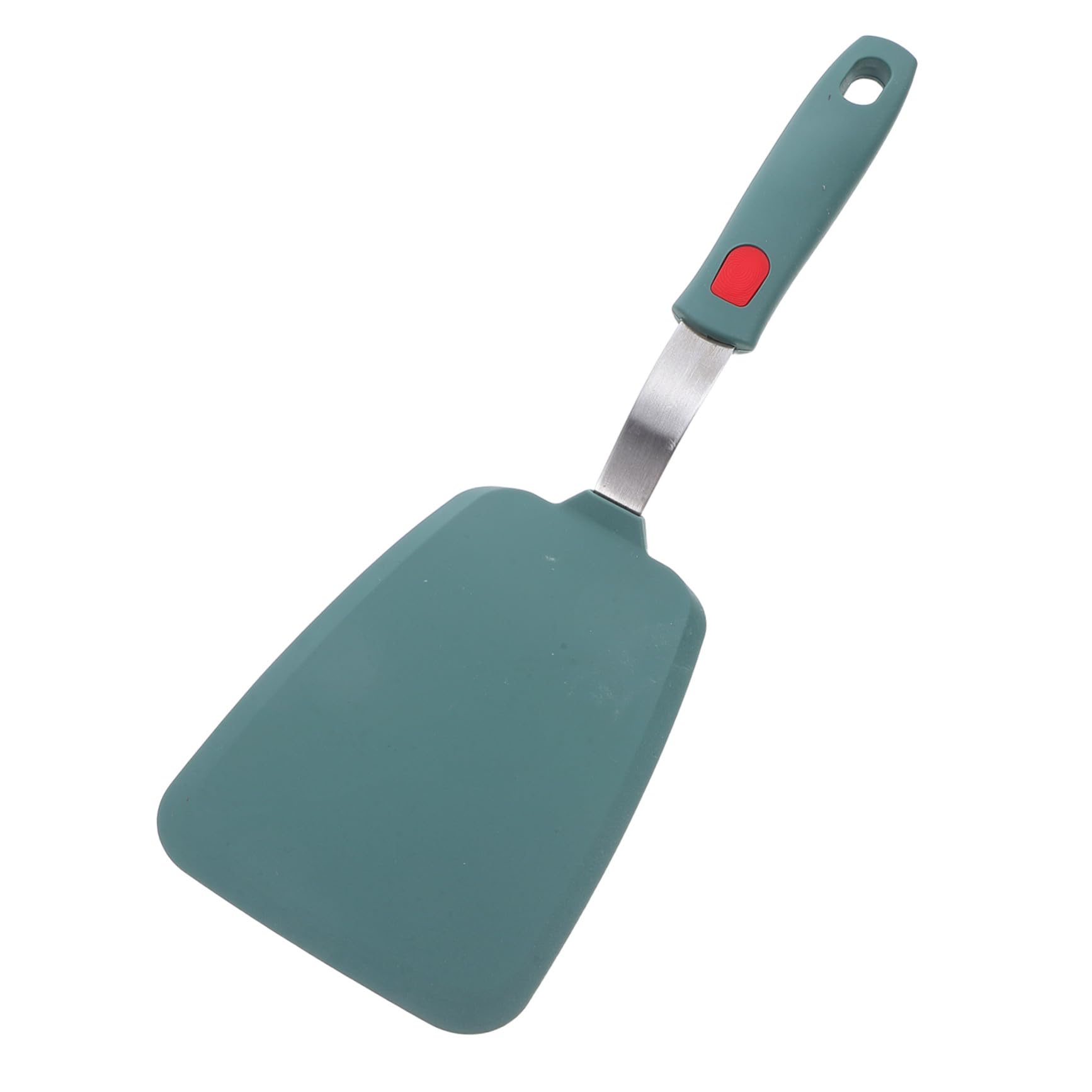 ABOOFAN 4 Stück Silikondünne Schaufel Spatel für Pfannkuchen Rührspatel Fischwender Spachtel Küchenflipper Utensil Wok Spatel Silikonspatel für die Küche Rostfreier Stahl Dunkelgrün