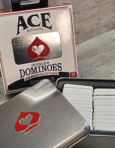 Double Six Dominoes en caja de lata miniatura 5