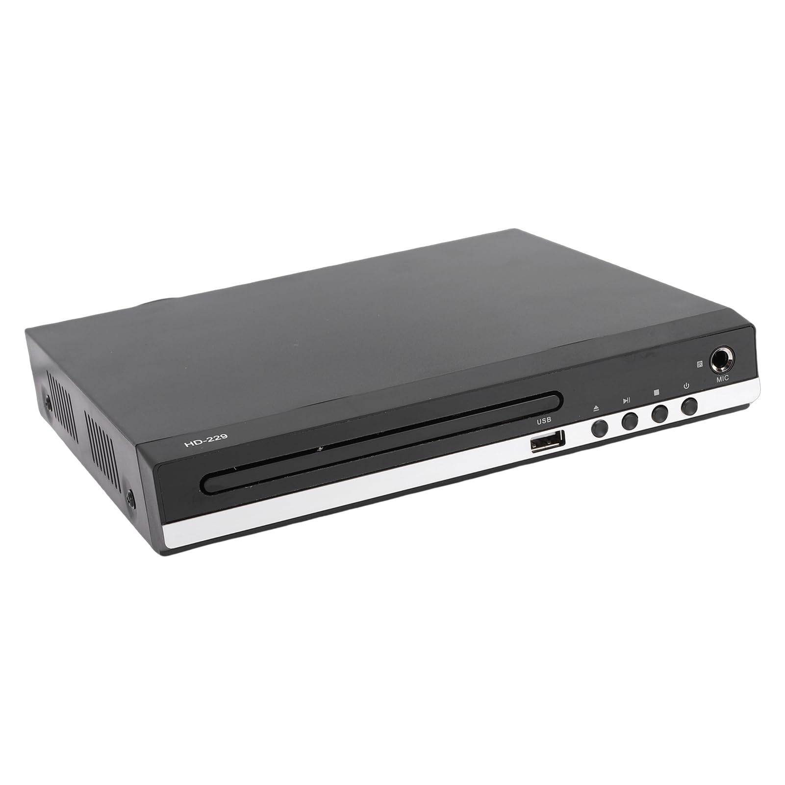 Ausla Lettore DVD CD per Tutte le Regioni Lettore Dischi DVD con Alloggiamento in ABS 1080P AV USB Karaoke Riprendi Riproduzione per TV Home Theater Serate di Cinema in Famiglia (Spina europea)