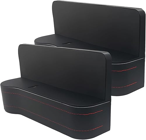 Bolsillos para asiento de automóvil, paquete de 2 accesorios de piel sintética, impermeable, organizador de espacio para asientos de automóvil, SUV,