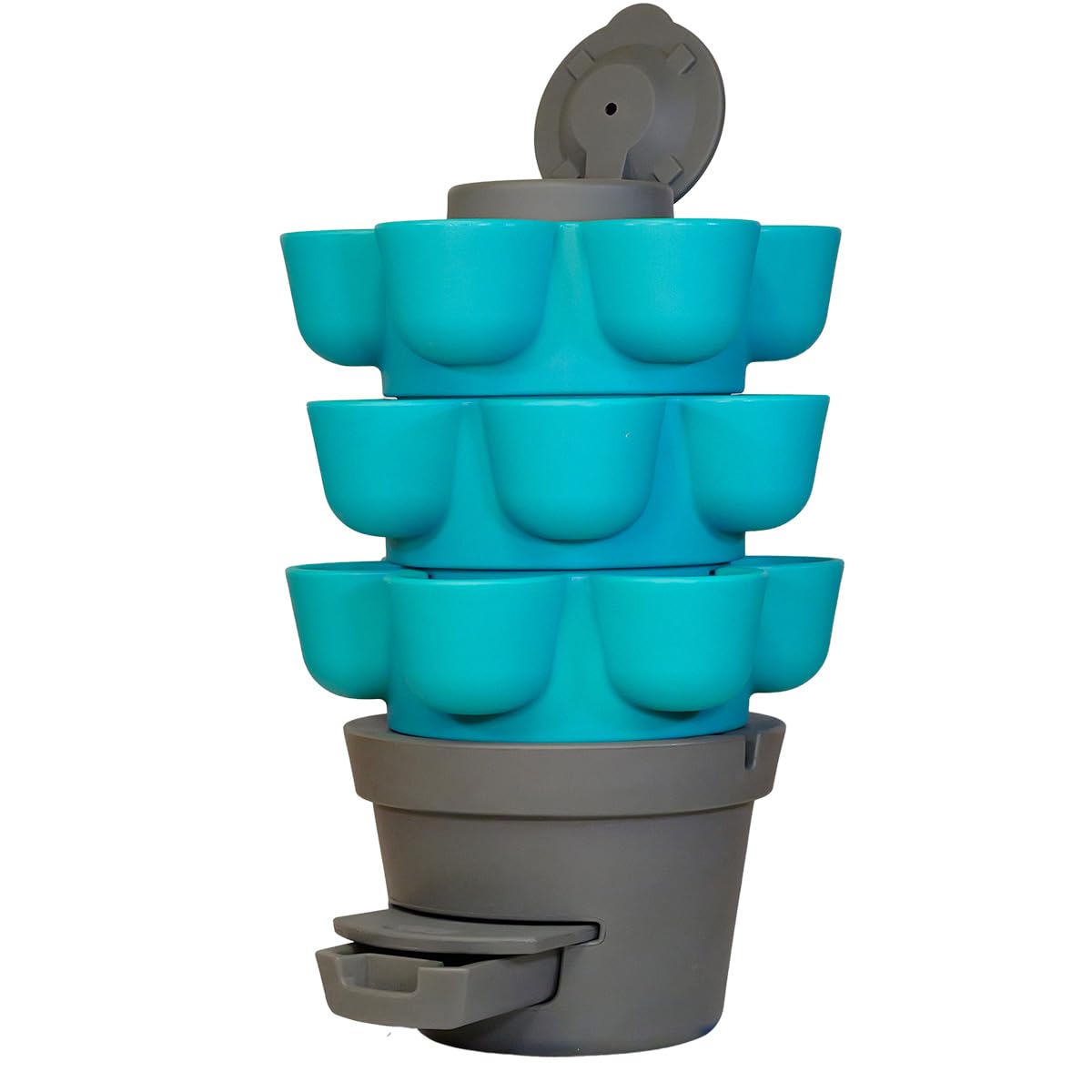 WORMgarden Turquoise 3 jardinières + 500gr de vers de Compost | Jardin Potager Vertical avec lombricomposteur | Cultivez Vos Fruits et légumes | Créez Votre Potager et recyclez Vos déchets
