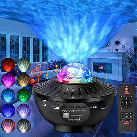 Proyector Estrellas LED con Control Remoto y Altavoz Bluetooth Cover