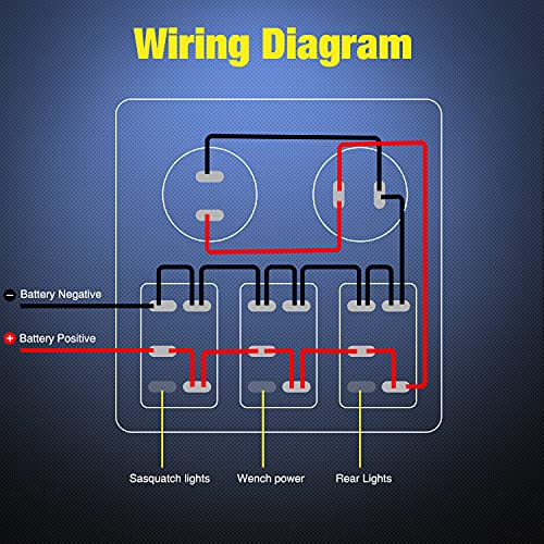 Nilight 3 Gang Rocker Switch Panel Usb Charger Led Voltmeter Sasquatch Lights Wench Power Rear Lights Switch On Off Aluminum Waterproof Toggle Switch Panel For 12V Cars Trucks Boats,2 Years Warranty #TOP4