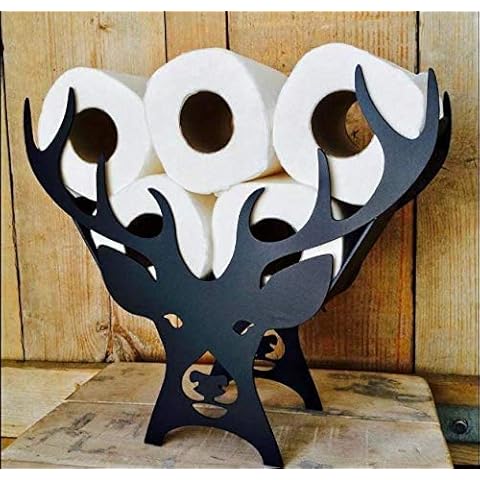 HomeZone Deer Toilet Roll Holder with Storage Cover