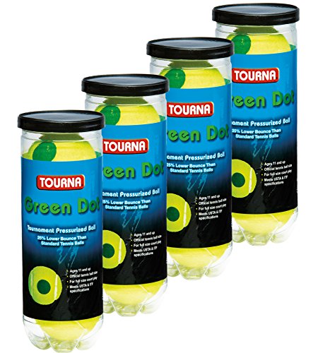 Balles de tennis de point vert Tourna accessoires de tennis sous pression en boîte de 4