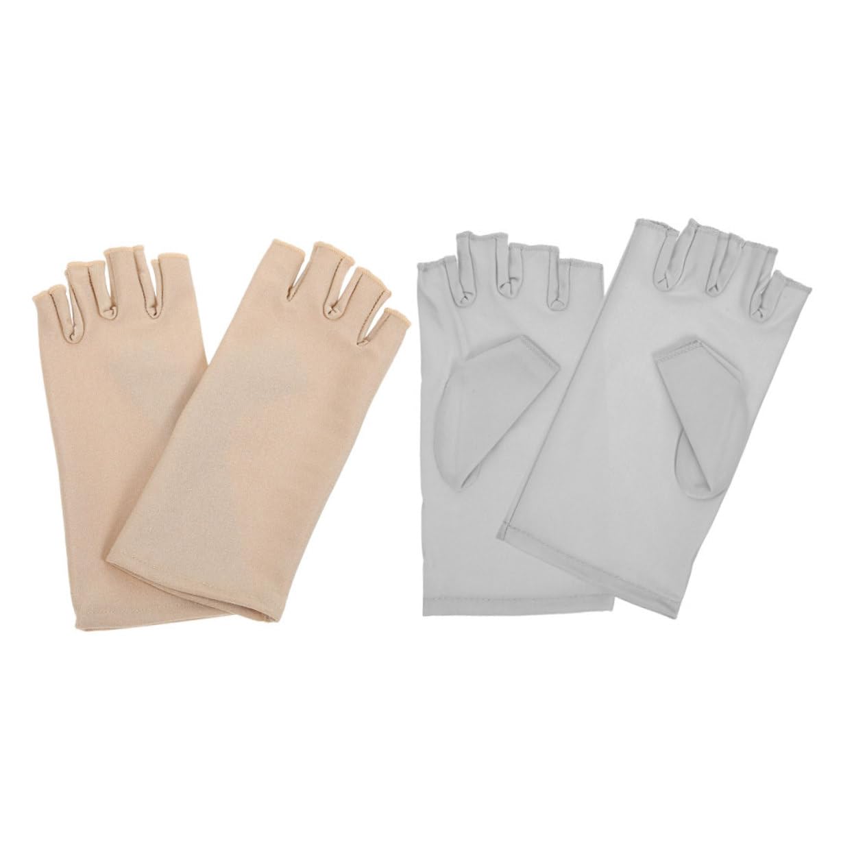 PACKOVE 2pairs Women Fingerless Uv Gloves Breathable for Driving Cycling Outdoor Activities Comfortable Fit Lightweight Flexible Tone