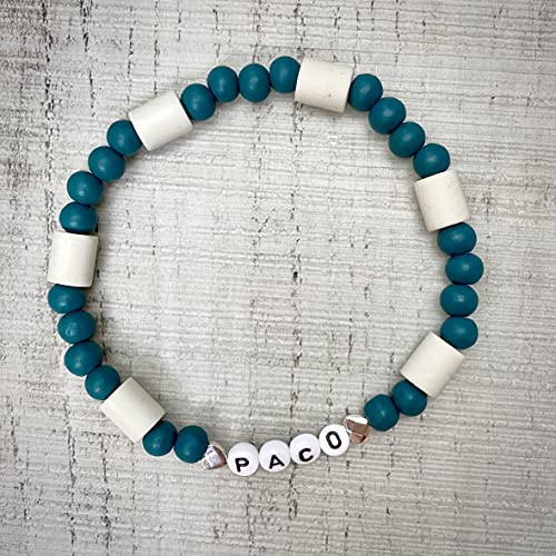 PetsGlamour, EM Keramik Halsband für Hunde, mit/ohne Name, Holzperlen,