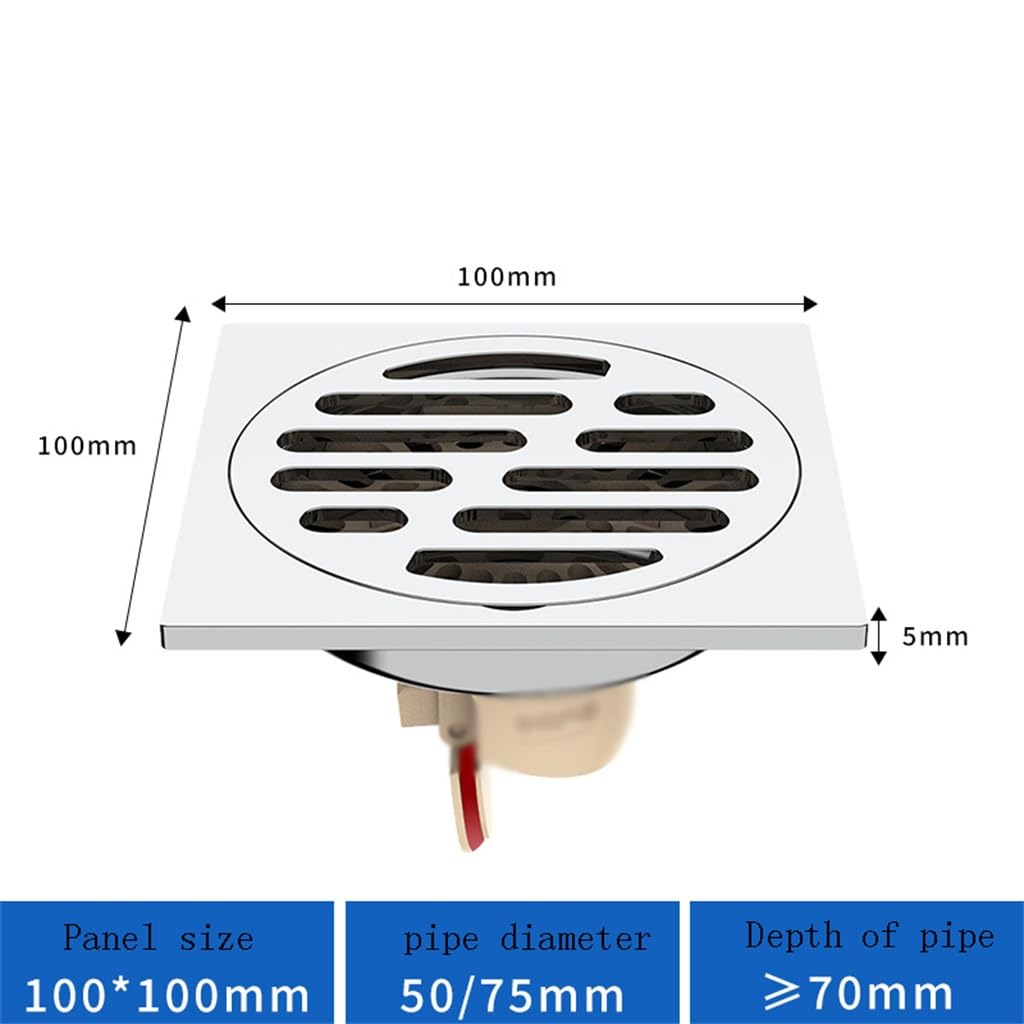 Italiano: Cucina, Bagno, Scarico Bagno, Scarico A Pavimento in Acciaio Inox, Filtro Capelli