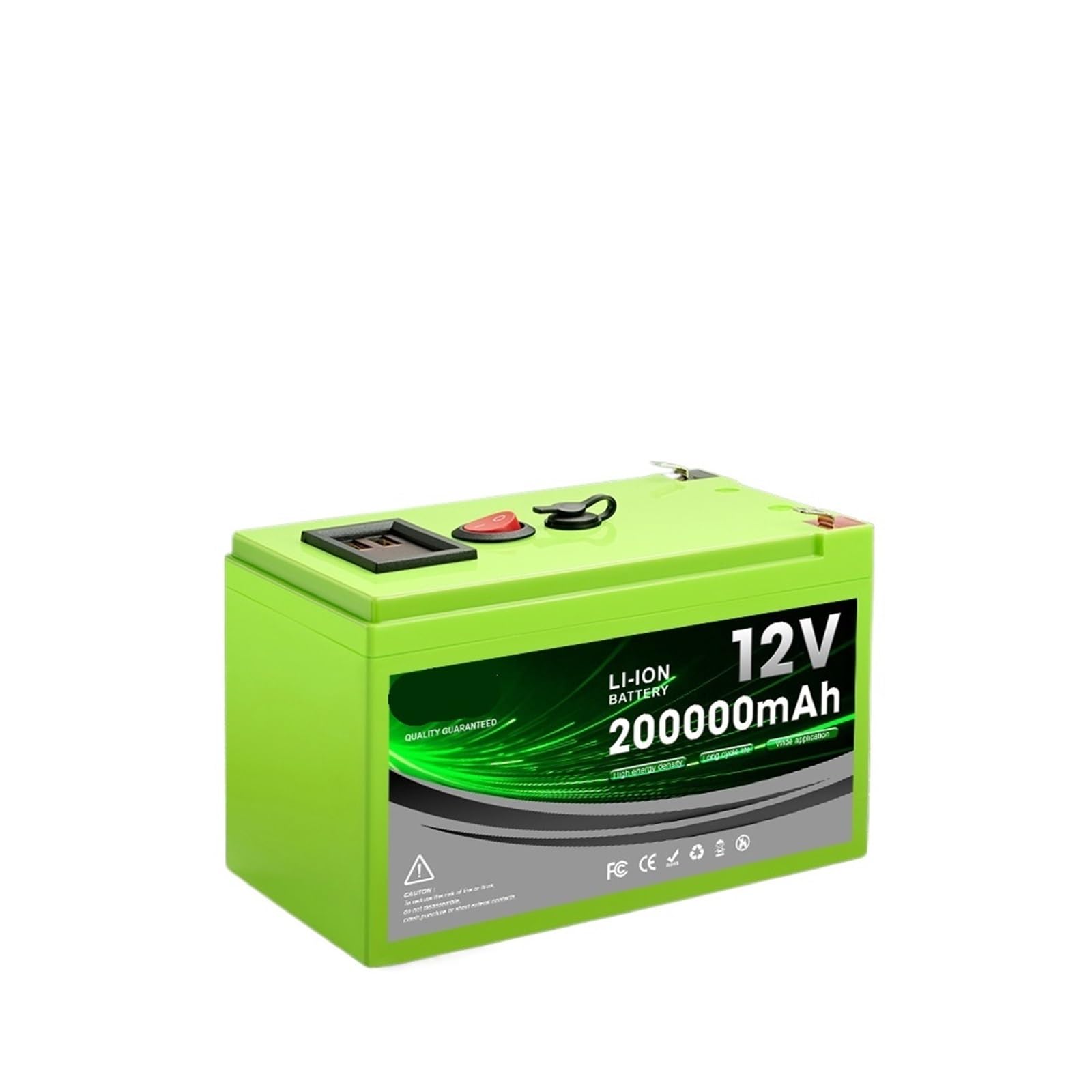 Batteria Ricaricabile BMS Incorporata Ad Alta Capacità LiFePO4 Da 12 V 200 Ah for Alimentazione Off-grid Con Luce Solare Fish Finder | Batteria ricaricabile compatibile con l'alimentazione off-grid della luce solare del fishfinder(100Ah x1)