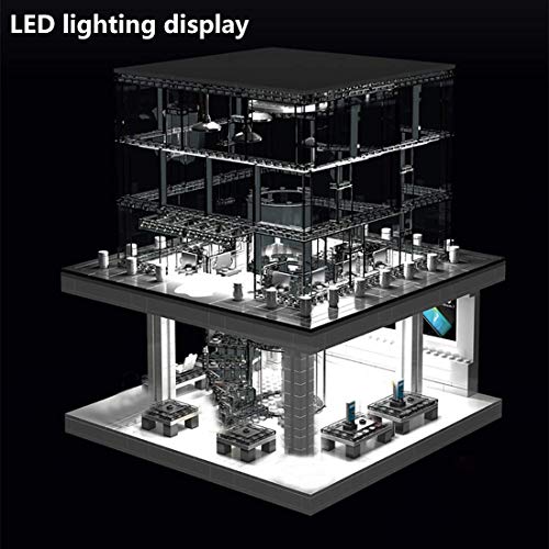 ZJLA Modular Haus Architektur Modell Bausteine, 1116 Klemmbausteine Elektronischer Produktladen Bauset LED Lichter… – Bild 4