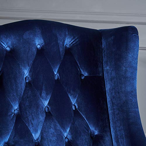 Christopher Knight Home Toddman High-Back Velvet Club Chair, Navy Blue #TOP6