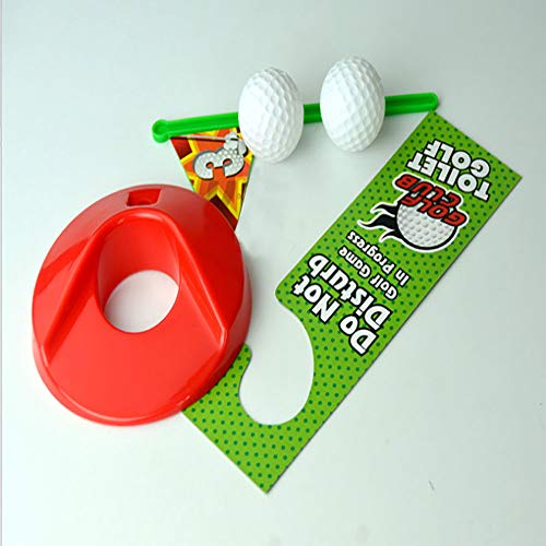 Fengyj Drôle Toilettes Salle De Bains Golf Time Mini Game Play Putter Nouveauté Gag Gift Set Mat Cover