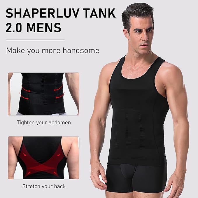 Shaperluv for Men's Compression Shirt - High-Performance Slimming Vest for Men 2025 New Shaperluv Tank 2.0 Mens4