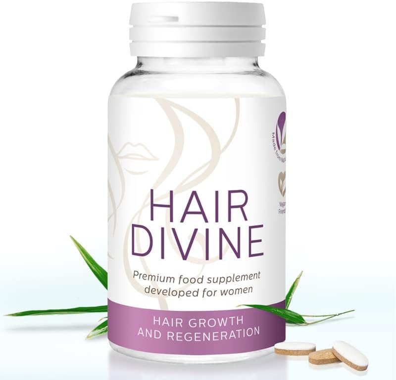 Hair Growth Vitamins Supplement for Women Hair Loss, Natural 60 Tablets, 2 Month-Supply