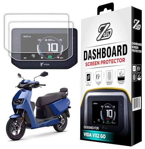 Image of ZEIR [2 PACK] Screen Protector Compatible with HERO VIDA VX2 GO 2026 Electric Bike Digital Instrument Console Screen Guard | VidaVx2 LCD Display Guard | 9H Hardness, Anti-Scratch & Water Resistant | HD Clarity Scooter Meter Touchscreen Accessory 2025+ [Not Tempered Glass] (Vida VX2 GO - Pack2)